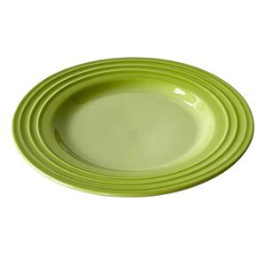 Le Creuset Palm Lime Green Ombre Salad Plate 10 1/8" Discontinued 5 Available